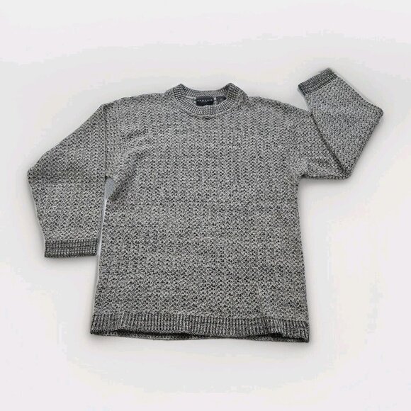 Profilo Sport Sweater Mens XL Marled Beige LS Crew Neck Wool Blend Preppy VTG - Picture 9 of 15